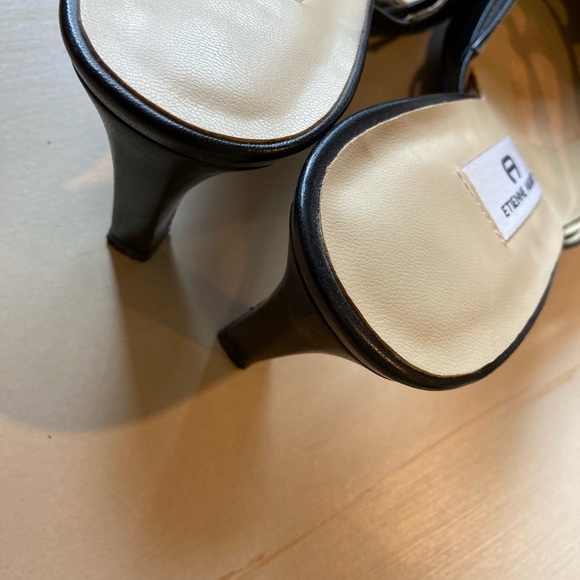 Aigner Black Leather Mules - Picture 6 of 13